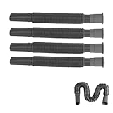 5 Pcs Collapsible Flexible Drainage Waste Water Pipes for Caravan Motorhome Kitchen Bathroom - Grey