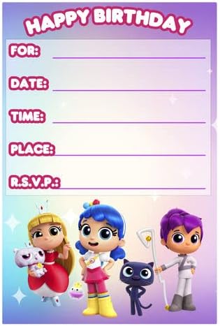 Miniatura 2 de PC 10 tarjetas de invitación True and the Rainbow Kingdom para fiesta de cumpleaños.