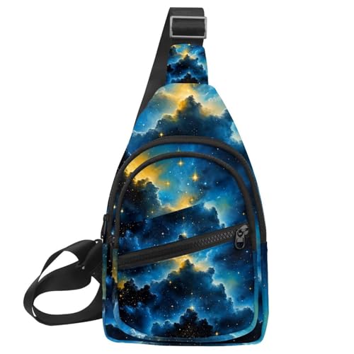 Sac à dos à bandoulière Stars Nebula avec rangement plat 30x18cm