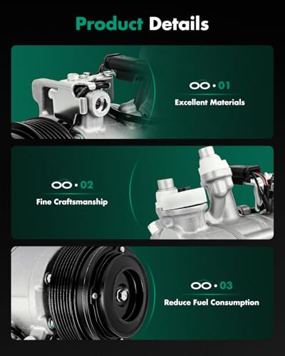 Image of SCITOO AC Compressor for Mercedes-Benz for CLS400 3.0L 2015-2017 | Fast Cooling, Ultra Low Noise (≤72 dB)Air Conditioner Compressor with Clutch, Easy Installation, 0008302600 000830260080