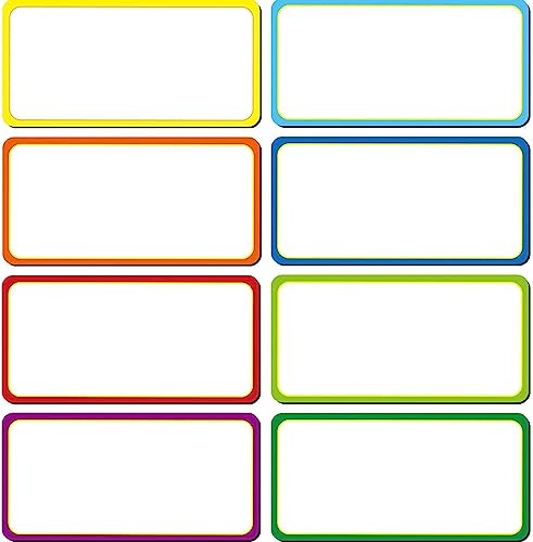 マグネットホワイトボード用ラベル ネームプレートタグ 柔軟なマグネットラベルステッカー ホワイトボードや冷蔵庫のクラフトに (カラーB、4 x 2インチ)