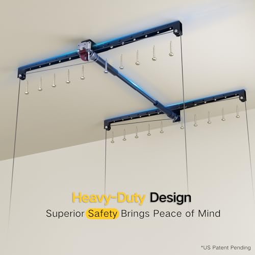 Overhead-Garage-Storage-Lift-Adjustable-Heavy-duty-4x4-Ft-Ceiling-Storage-Racks-with-Safety-Lock-Ideal-for-Garage-Storage-Lifting-Organization-System-250lbs-Capacity