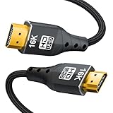 ZIKNYDO HDMI 2.2 ケーブル 2m（96Gbps、16K/10K/8K/4K、ダイナミック HDR、HDR10+、ドルビービジョン、ドルビーアトモス、DTS:X、HDCP 2.2&2.3 対応、編み込み仕上げ）－Ultra High Speed HDMI ケーブル、PS5、Xbox Series X|S、HDTV と互換性あり