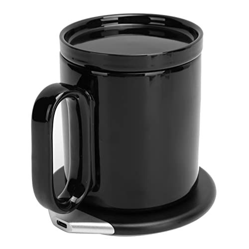 Taza de Carga, 55 Taza de café con calefacción eléctrica Taza de Calentamiento 2 en 1 Almohadilla...