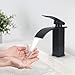 Imagen de Minnhua Grifo Lavabo Cascada Grifo de Lavabo Baño Grifos para Lavabos de Baño Grifo Monomando Lavabo con Altura de Pico de 110 MM Grifo Cascada con Interfaz G1