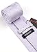 HISDERN Men Light Purple Floral Ties Woven Classic Necktie Set Formal Tie Pocket Suqare for Wedding Business Concert with Handkerchief