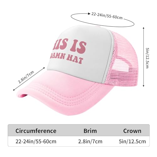 Image of You Find It Offensive? I Find It Funny Trucker Hats for Women Pink Men Funny Slogan Pink Hats for Men