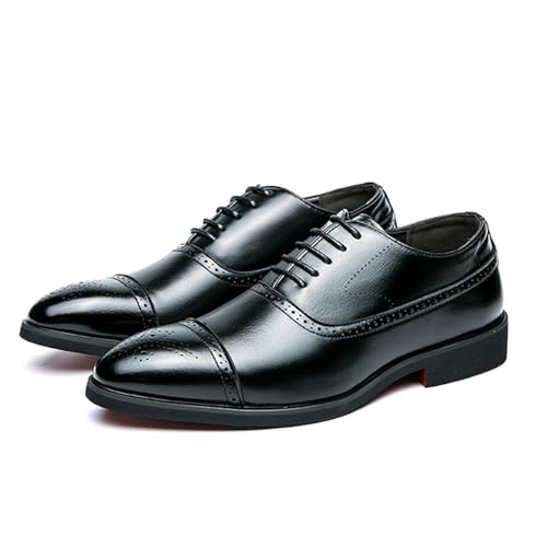 Men's Classic Lace Up Brogues Wingtip Dress Shoes Comfortable Business Banquet Formal Oxfords