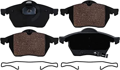 Image of Detroit Axle - Front Ceramic Pads w /Hardware Brake Cleaner Fluid Replacement for Saab 9-3 9-5