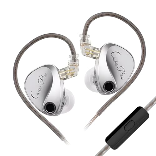 Image of KZ Castor Pro in Ear Monitor with Mic, Dual 10mm Dynamic Driver, Harman Target Hi-Res Audio Quality, Oxygen Free Copper Flat Cable, HD Microphone, 0.78mm 2Pin & 3.5mm Plug Compatible