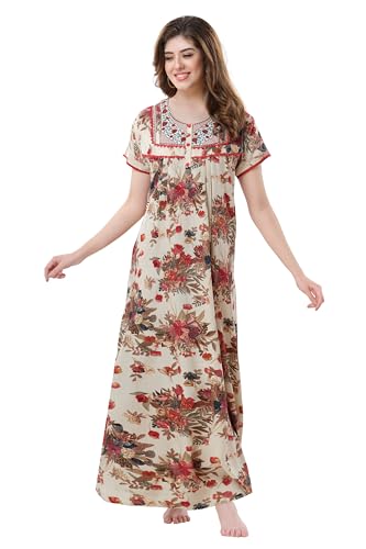 Image of Soulemo Women Premium Rayon Printed Nighty 1794