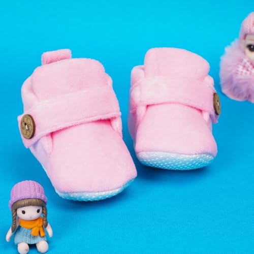 Image of Neska Moda Baby Boys & Baby Girls 6 to 12 Months Velvet Booties