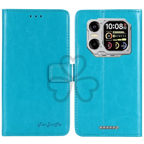 TienJueShi Blue Book Stand Retro Flip Leather Protector Phone Wallet Gel Cover Etui TPU Silicone Case For Blackview XPLORE 1 Wal