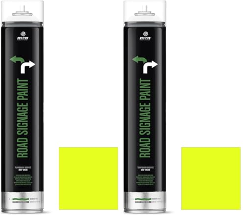 Montana Colors MTN PRO Señalización Vial Amarillo - Spray 750ml (Paquete de 2)