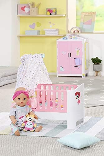 BABY born Sleep Well Bed for 43 cm Doll - Easy for Small Hands, Creative Play Promotes Empathy & Social Skills, For Toddlers 3 Years & Up - Includes Canopy, Bedding & More