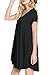 MOLERANI Women's Short Sleeve Casual Loose Pocket Tunic Dress(Black,XL)