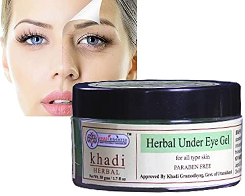KHADI RISHIKESH Herbal Under Eye Gel/Cream For dark circle remover,Dark Circle Removing Cream,Cream for dark spot,Women.men-Combo Set Pack Of - 50Gm x 2 (100Gm)-image-0