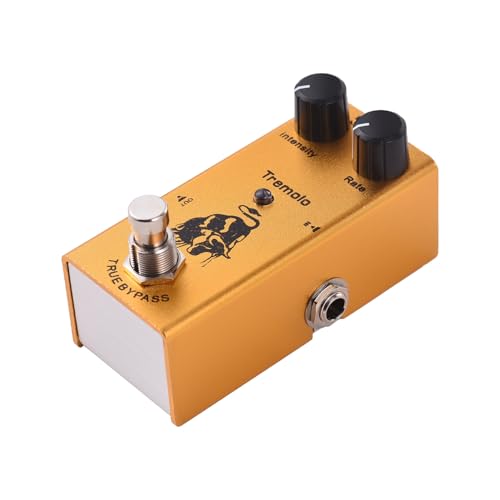 Effetti di Chitarra Elettrica Effetti Tremolo Intensità del Pedale Controlla Knob Gold Aluminium Mini Effector per i Musicisti