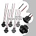 5PCS 194 Bulb Socket with Wire Pigtail,T10 Socket for 158,161,168,175,194 Light Bulbs,Universal Tail Light Socket Side Marker Light Socket Car Accessories (Plum Blossom Base)