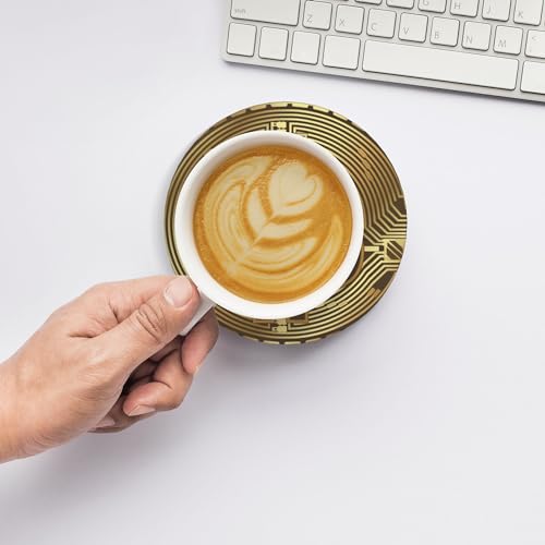 Bitcoin BTC Crypto Currency Coasters for Drinks Set of 4, Absorbent Ceramic Drink Coasters for Coffee Table Wooden Table Cup Bar, 4 Inches - Image 3