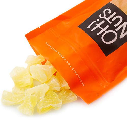 Oh! Nuts Dried Pineapple Chunks - 1.5Lb Bulk Bag | Fresh Sweet Dehydrated Tropical Fruit Bites For Snacking & Baking | Low In Sugar, Sodium & Cholesterol | High In Fiber & Antioxidants, Dairy Free #TOP7