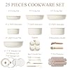 CAROTE Pots and Pans Set Non Stick, Cookware Sets, Kitchen Set, Oven/Dishwasher/Fridge Safe, Space Saving Pots Set, Nonstick Set with Versatile Detachable Handle, Induction RV Set, Cream #1