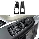 Car Carbon Fiber Window Lift Switch Cover Interior Trim Kit Compatible with Dodge RAM Promaster 1500 2500 3500 2014-2024/2007-2024 Fiat Ducato, Citroen Jumper, Peugeot Boxer Accessories