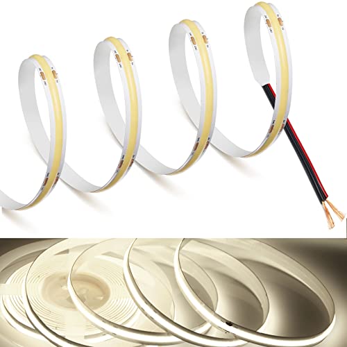 Image of MDee】COB LED Strip Lights 4000K Nature White 8.2ft /2.5m 5V Flexible LED Tape Lights CRI 90+ 800LM /m 320LEDs /m for Indoor and Outdoor Decor(4000K Nature White8.2ft /2.5m)
