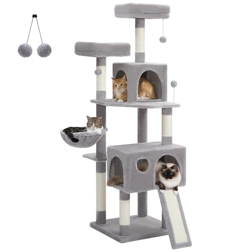 PETEPELA Großer Katzenbaum Kratzbaum163cm (grau) PETEPELA Großer Katzenbaum Kratzbaum163cm (grau)