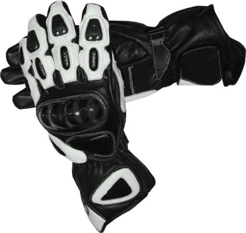BI ESSE Guanti Moto Pelle Con Protezioni Rigide da Pista Racing