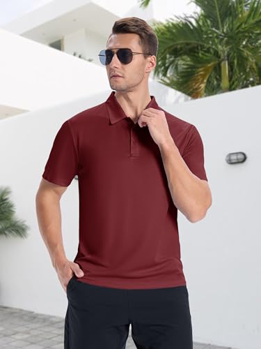 ZITY Mens Polo Shirts Short Sleeve Performance Moisture Wicking Work Golf Shirt2