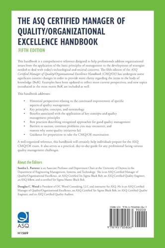 The ASQ Certified Manager of Quality/Organizational Excellence Handbook