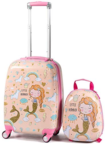 Maleta Bebe COSTWAY Equipaje Infantil Con Ruedas, Maleta Viaje