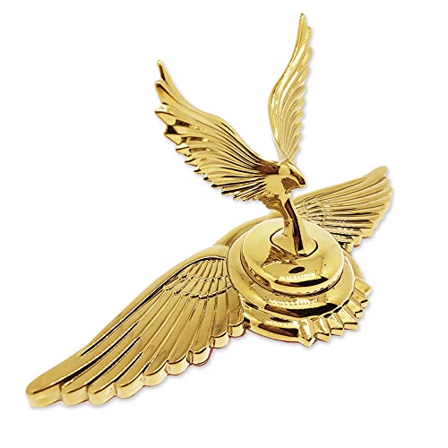 Flying Eagle Golden Logo Car Hood Ornament image
