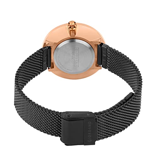 Image of Giordano Eleganza Collection Analog Wrist Watch for Women with Color Variant, Stylish Wired Metal Mesh Band| Ladies | Girls to Compliment Your Look | Ideal Gift for Female - GD-4062