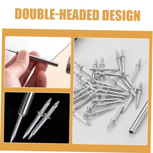 Set de clavos para colgar cuadros de doble cabeza sin costuras para instalación fácil, reparación del hogar y fijación de muebles miniatura 5