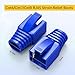 SK-LINK 20-Pack Cat7 Cat8 RJ45 Strain Relief Boots, Square-Press Blue Ethernet Cable Connectors Boots for 8.5mm(0.33in) Cat6 Cat7 Cat8 Cables