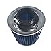 2.5 63.5mm Performance High Flow Inlet Cold Air Intake Cone Dry Filter Blue