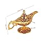 Vintage Collectable seltene Legende Aladdin Magic Genie Lampen Weihrauch Brenner Aladdin Wunderlampe Öllampe Arabische Genie Lampe Genie Licht für Home Table Dekoration & Geschenk(Goldenes Rot)
