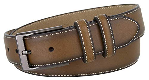 Vermont Men's Jean Casual Leather Brown Belt 1 1/4