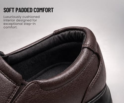 Image of Kraasa Men's Formal Slip-On Shoes | Vegan Leather Upper | Airmix Sole | High Cushioning | Lightweight & Comfortable