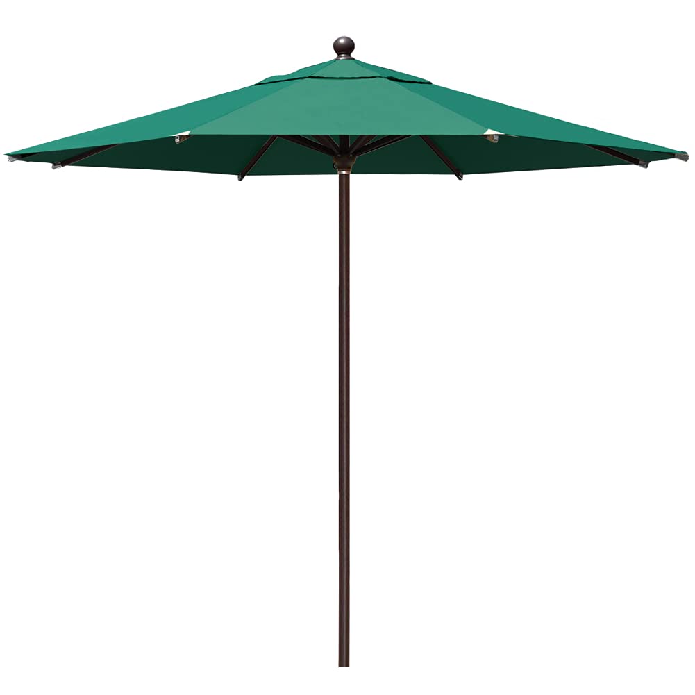 EliteShade USA 10-Year-Non-Fading Sunumbrella 11Ft Market Umbrella Patio Outdoor Cylinder Auto Push-up Table Umbrella with Ventilation,Forest Green