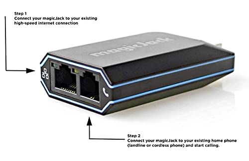 Magicjack, New 2022 Voip Phone Adapter, Portable Home And On-The-Go Digital Service. Unlimited Calls To Us And Canada. No Monthly Bill | Featuring Magicin™ & Magicout™ Service #TOP3