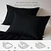 Linenwalas Duvet Cover Set King Size - Viscose Derived from Bamboo Soft, Light Weight, Zipper Closure and Corner Ties Cooling Comforter Cover with Fitted Sheet, Black Halloween Bedding (Jet Black)