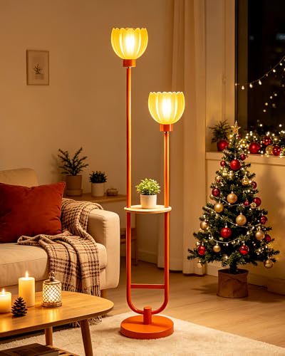 Image of Lightdot Globe Floor Lamp with LED Bulbs Included, Dimmable Floor Lamps,Unique Modern Standing Tall Lamp for Bedroom Living Room /Sofa Beside /Corner Decor-Gold