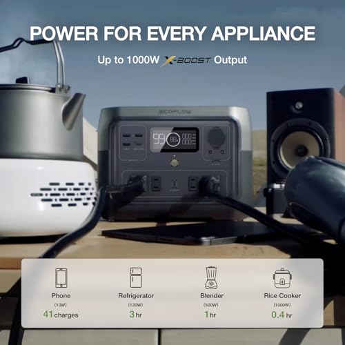 EF ECOFLOW Portable Power Station River 2 Max 500, 499Wh LiFePO4 Battery/ 1 Hour Fast Charging, Up to 1000W Output Solar Generator (Solar Panel Optional) for Outdoor Camping/RVs/Home Use 5 AI VOLT Generator Website 41gCZg8u0KL. SL500 AI VOLT Generator Website