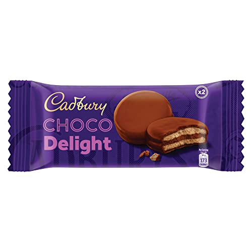بسكويت ديلايت بالشوكولاتة المزدوجة من كادبوري - قطعتان (34 جرام)، عبوة من 9 قطع