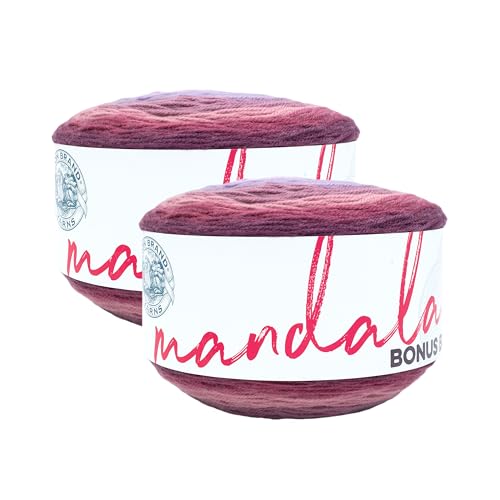 Image of Lion Brand Yarn Mandala Bonus Bundle Multicolor Yarn for Knitting, Crocheting, and Crafting, 2 Cakes, Golem