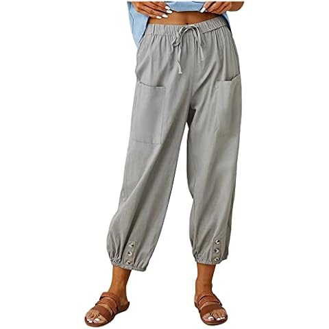 Larmliss Women's High Waist Capri Pants Cover