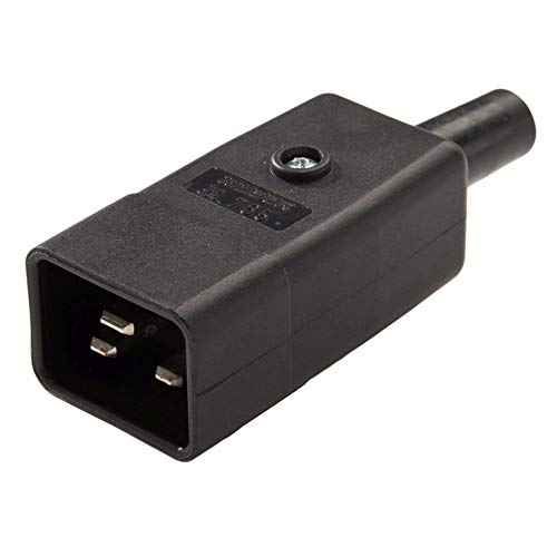 PremiumCord Prise secteur 230 V 16 A, IEC C20, IEC60320, couleur : noir